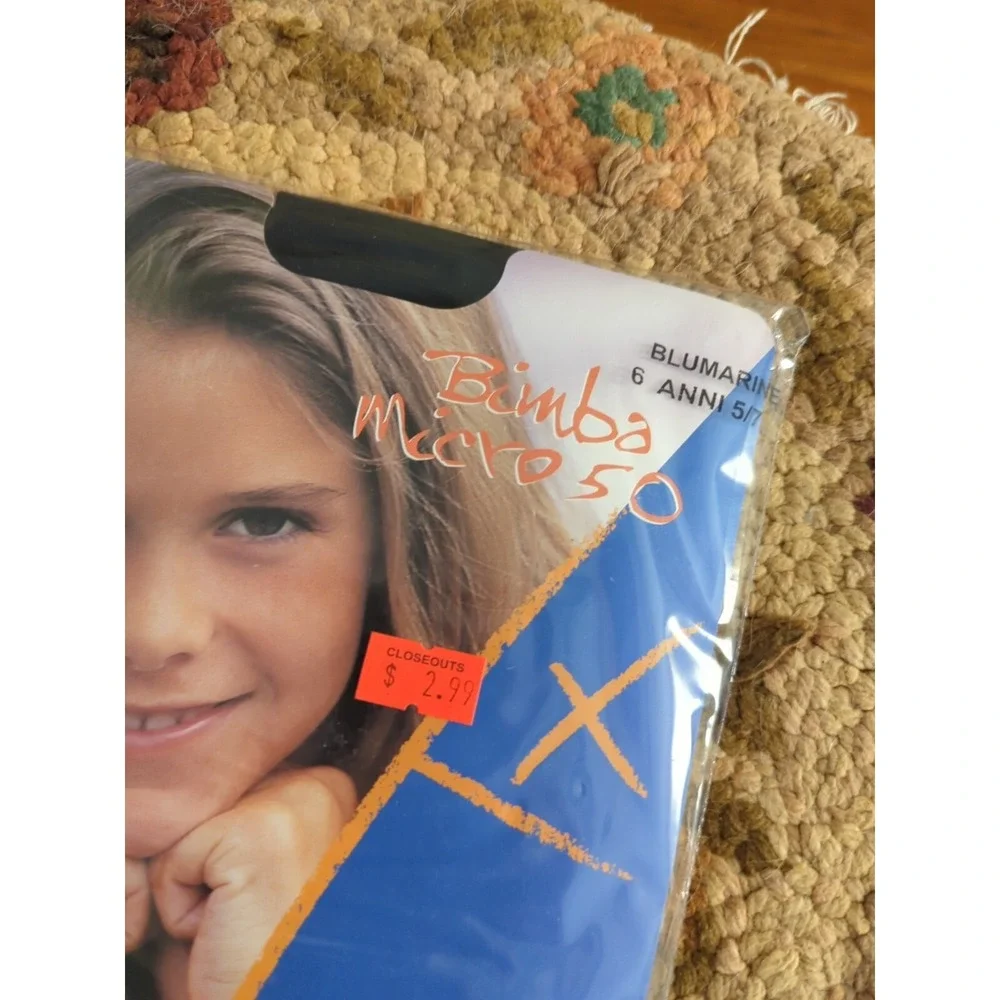 New Levante Italy STOCKINGS CHILD SIZE Blue BluMarine Size 6 -‎ 5/7 Years